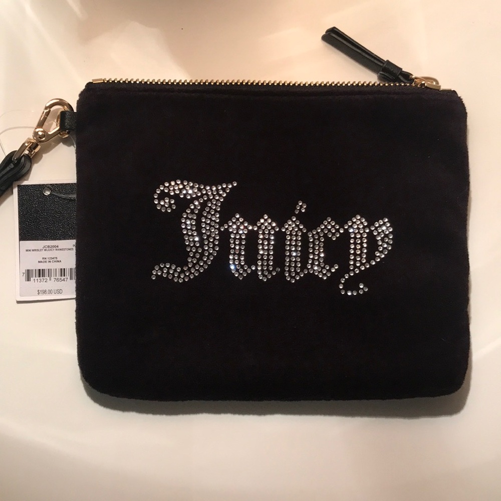 Juicy Couture wristlet with Juicy Rinestones